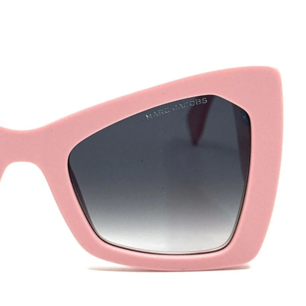 NIB Marc Jacobs Pink Sunglasses with Silver Accent Full Inclusion - Picture 10 of 12